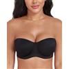 DotVol Reggiseno Push-up Senza Spalline da Donna Taglie Forti Intimo Femminile Che Offre Un Ottimo Sostegno Antiscivolo Comodo