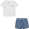 Levi's LVB BATWING TEE & KNIT SHORT S 6EK813, Abiti coordinati Bimbo 0-24, Cloud Dancer, 12 Months