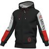 Hermet Milan Giacca Sportiva con Zip - Felpa Uomo in 100% Cotone French Terry 2 Modelli Prodotto Ufficiale (IT, Testo, M, Regular, Regular, Modello 2010)