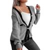 Cocila Cardigan Maglione da Donna Grosso di Media Lunghezza Tinta Unita Europeo E Americano Ciliegie (Grey M) Giacca Pelliccia Donna Gilet Invernale Cappuccio Piumini Leggeri 100 Grammi Giacca