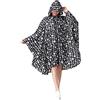 NUUR - Poncho antipioggia da donna, unisex, impermeabile, per festival, riutilizzabile, con cappuccio, per trekking, ciclismo, attività all'aria aperta, multiuso