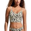 CRZ YOGA Scollo a V Longline Top Bikini | Imbottito, Coppa A-D, Taglio Corto, Spalline Regolabili Sottili, Nuoto, Costume da Bagno per Donna