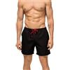 DANISH ENDURANCE Costume Uomo Mare, Pantaloncini da Bagno, Nero, L