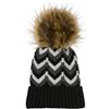 styleBREAKER Berretto Donna in Maglia con PON PON e Fodera in Pile | Pompon 12 cm in ecopelliccia. Fodera termica isolante. Fascia elastica 23 cm (per circonferenza 47-58 cm).