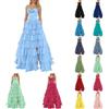 Vhersily Abiti da Ballo Senza Spalline con Corsetto per Donna, in Chiffon, A Strati, da Sera Formali con Spacco, Abbigliamento Primavera, Vestiti Sexy, Curvy, da Cerimonia, Damigella Bambina