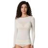 LADY·C Maglietta Donna Maniche Lunghe in Modal e Cashmere Scollo Barca Morbida Calda - Effetto Seconda Pelle - Leggera Ultralight - Intimo Avvolgente