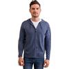 CASH-MERE.CH Pullover | Felpa con Cappuccio con Cerniera da Uomo 100% Cachemire (Blu/Jeans, XXL)