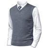 Herothorn Maglione Panciotto Gilet Canotte Sweater Felpa da Uomo Lavorato a Maglia Senza Maniche Smanicato Pullover Maglieria Panciotto