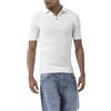 RED BRIDGE Redbridge by Tarz Cool, polo da uomo in maglia a maniche corte con bottoni, look retrò estivo, bianco, XL