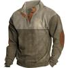 Generic Maglione Pullover Uomo Senza Cappuccio in Velluto a Coste Bottoni Moda Casual Elegante Comodo Abbigliamento Sportivo Autunno Inverno