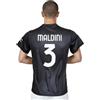 AC Milan Maglia Maldini 3 Replica Ufficiale, Rossonera a Strisce (IT, Testo, XL, Rosso)
