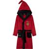 Harry Potter Vestaglia Pile Bambina con Cappuccio, Tasche, Cintura - Regalo Bimba (Rosso/Nero, 13-14 anni)