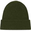 CLASSE77 Berretto in Maglia al 100% in Lana con Risvolto - Cappello a Coste 1X1 - Made in Italy - Prodotto Artigianale - Uomo/Donna (Verde Militare)