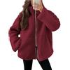 Meaunzyl Felpa Pile Donna Con Zip Invernale Caldo Sweatshirt In Sherpa Comoda Taglie Forti Giubbotto Fine Fleece Morbido Autunno Felpe Trekking Pesante Teddy Casual Sportiva Cerniera Giacca Manica Lunga