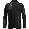YFFUSHI Blazer da Uomo Giubbotto Uomo in Pelle Sintetica Giacca Soft Vintage Slim Fit Casual