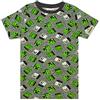 MINECRAFT All Over Stampa Creeper Zombie Grey/Green Boy in Cotone T-Shirt