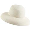 WUODHTW Cappello da donna Floppy a tesa larga estate spiaggia cappello di paglia UPF cappello da sole in paglia cappello da pescatore cappello freddo, Bianco latte, Taglia unica