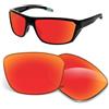Biyxpiv Lenti di ricambio da 1,5 mm compatibili con occhiali da sole Oakley Split Shot OO9416 da 64 mm, antigraffio e resistenti agli urti, colore arancione rosso polarizzate