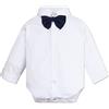 mintgreen Bambino Body Matrimonio Neonato Camicia Gentiluomo Papillon, Bianco, 9-12 Mesi, 80