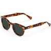 X-LAB XLAB 8004 Occhiali da sole stile moscot, 48mm, Havana Scuro/Verde G15, Unisex