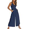 Generic Tuta Donna Elegante Cerimonia Jumpsuit Estiva Curvy Pantaloni Intera Lunghe 2024 Vita Alta a Gamba Larga Lunghe Completo Monopezzi e tutine Push Up Senza Maniche Da Sera Cocktail