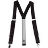 TigerTie - Bretelle sottili unisex a forma di Y, con 3 clip extra forti, tinta unita, bretelle in diversi colori a scelta, Nero , Taglia unica