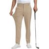 MoFiz Pantaloni da Golf Uomo Pantaloni Elasticizzati Slim Fit Business Sportivi Lunghi Pants con 5 Tasche Cachi 36W / 32L