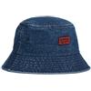 Superdry Cappello da pescatore da donna, effetto sbiadito, Denim blu slavato, Taglia unica