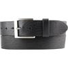 BELTINGER Cintura in pelle bovina pieno fiore denim 4 cm | Cintura in pelle di alta qualità per uomo 40mm | Cintura da uomo made in Italy | Nero 100cm