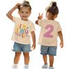 CM C&M WODRO Maglietta per il 2° compleanno per ragazze I'm Two Cute Stampante Shirt Secondo Compleanno Camicie Festa di Compleanno Abbigliamento Estivo Manica Corta Top Morbido Girocollo Tshirt 2 Anni Bambini