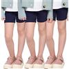 hi!mom Confezione da 3 pantaloncini da ciclismo per ragazza - Leggings corti di sicurezza in cotone comodi e trasparenti per ragazza per bambini - Pantaloncini estivi per bici, Blu scuro 2 anni