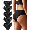 ALL OF SHE 5 Pack di Mutande Senza Cuciture Donne a Vita Media scivolamenti Morbidi Mutandine Senza Cuciture Biancheria Intima Donne Multipack XS-XL