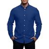 Generisch Camicia invernale da uomo, a maniche lunghe, foderata, calda, per il tempo libero, con bottoni, corduroy, in tinta unita, in pile leggero, con tasca sul petto