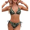 Genfien Costume da Bagno Donna Due Pezzi Bikini Set Halter | Reggiseno Bikini Top Triangolo Tanga,Brasiliano,Beachwear,Swimwear,Costumi da Mare