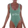 Generico Costume Bride Costumi da Bagno Donna Costume Team Bride Bikini Bride to be Addio al Nubilato Addio al Nubilato Costume da Bagno Costumi da Bagno Slip Cotone Donna Bikini Mare