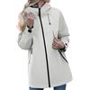 Generico Bomber Donna Giacca da Donna con Cappuccio Running Jacket Invernale Giacchetto Montagna Lunga Giubbotto Oversize Leggera Elegante Giubbotti Abbigliamento 2#Beige XXL