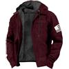 Generico Cappotto Uomo Bomber Uomo Antivento Trekking Tattico Giubbotto Softshell Jacket Vento Imbottito Taglie Forti Giacca Termico Elegante Neve Black Friday 2025 Abbigliamento 2#Rosso 6XL