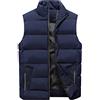 RQPYQF Giubbino Smanicato Uomo Invernale Gilet Imbottito Zip Giacca Senza Maniche Caldo Elegante Casual Primaverile Invernale (Blu Scuro, 6XL)