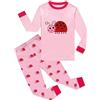 EULLA Pigiama invernale per bambini e bambine, set di pigiama invernale con unicorno, sirena, farfalla, coccinella, giraffa, gufo, principessa, a maniche lunghe, in cotone, 2 pezzi, biancheria da