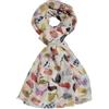 GFM® Sciarpa da donna con stampa di gatti colorati - Sciarpa per tutte le stagioni (CTSCF-C), L