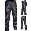 Generic Pantaloni cargo larghi da uomo Pantaloni in pelle per uomo larghi Slim Fit Comodo Autunno Inverno Punk Retro Goth Slim Casual Pantaloni lunghi Elasticizzati Faux PU Pantaloni a matita Comodi Pantaloni