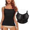 SLIMBELLE Biancheria intima da donna Top con reggiseno senza ferretto Canotta senza cuciture con coppe rimovibili Shapewear modellante per la pancia Top senza ferretto Bustier Camicetta Body