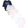 TupTam Body Neonato Manica Lunga - Body Bambino in Cotone OEKO-TEX, Set 5 Pezzi, Cuore a righe rosa grigio a pois, 86