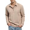 Comilaka Uomo Polo Manica Lunga Velluto a Coste Casual Poloshirt Autunno Inverno Top retrò Camicia