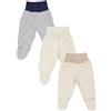 TupTam Pantaloni con Piedini da Neonato per Bambina, 3 Pezzi