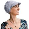 CAREBELL Capri - Berretto con visiera in bambù per chemioterapia o alopecia