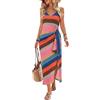 Generico Cotton-Linen Vestito Lungo Estivo Donna Abito Estivo Donna Causal Leggero Abiti da Cerimonia Lunghi Eleganti Curvy Estivi Spiaggia Vestiti Chic Prendisole Comode Abbigliamento Mare Multicolore S