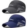 AYPOW Cappello da Baseball Estivo da Uomo, 2 Pezzi Cappellino Donna con Visiera Rete Traspirante ad Csciugatura Rapida, Cappellini da Corsa Regolabile Berretto da Baseball per Campeggio all'aperto