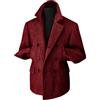 RAJEGAR Cappotti sportivi da uomo in tweed a spina di pesce slim doppio petto misto lana giacche blazer casual caldo vintage cappotto britannico