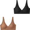 Generic Jelly Bralette da donna senza ferretto senza ferretto, comodo reggiseno push-up senza cuciture, taglie forti bralette senza cuciture., 2 pezzi, L
